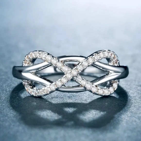 Jewelry - New Infinity 14K White Gold & Diamond Ring